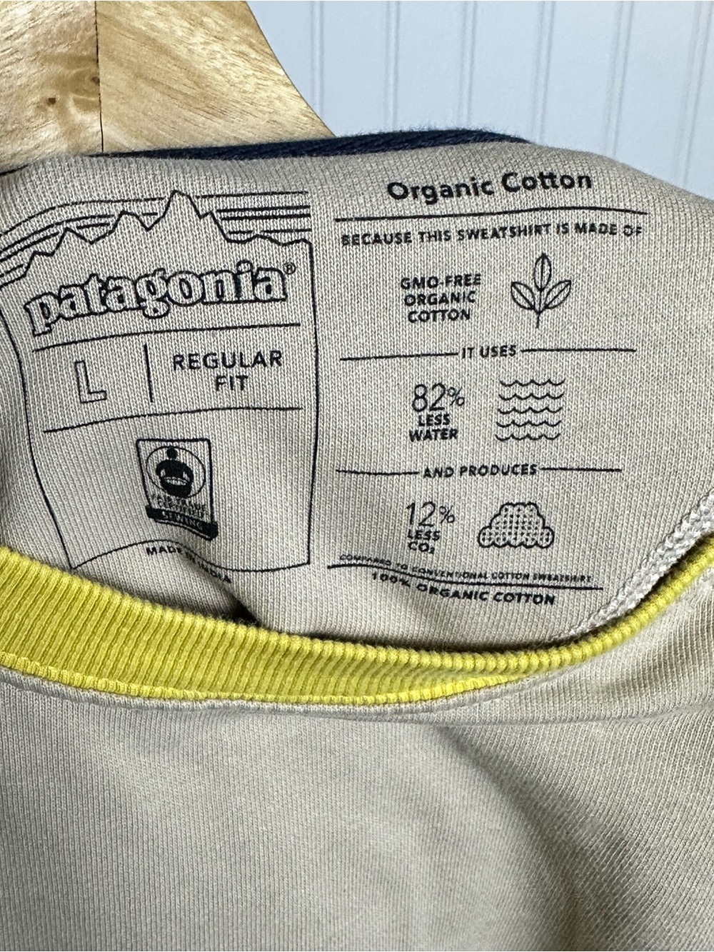Patagonia Mens P-6 Logo Organic Cotton
Crew Sweatshirt L raglan sleeves - Picture 6 of 6